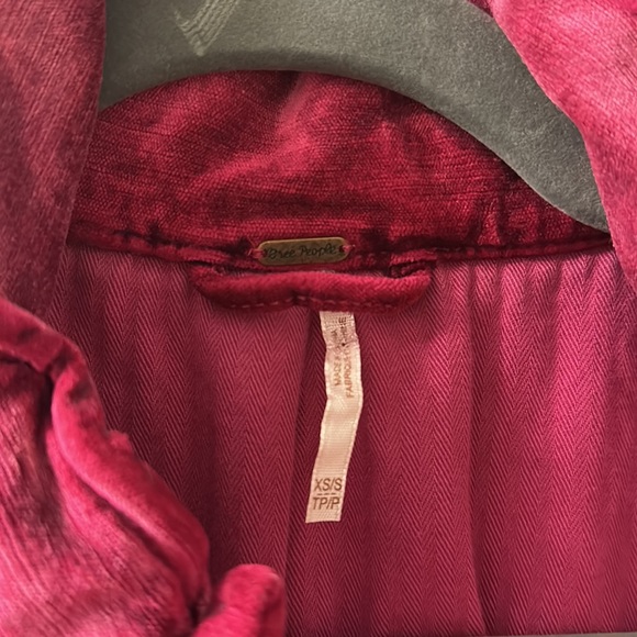 Free People Velvet Bomber/Trucker Jacket - Picture 3 of 4
